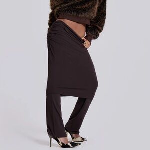 Brown Skirt Pant Jaded London